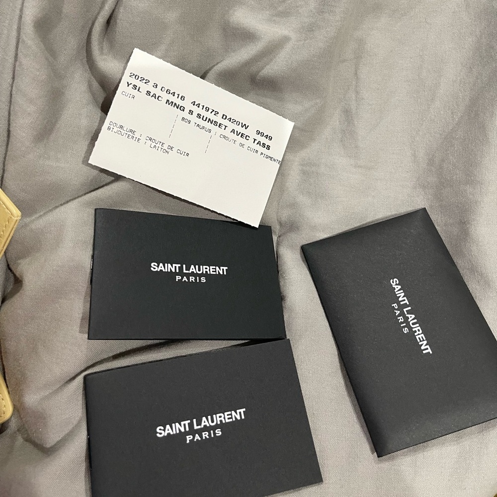 2022 Saint Laurent Sunset *Rare Color Jaune Pale - Picture 12 of 13